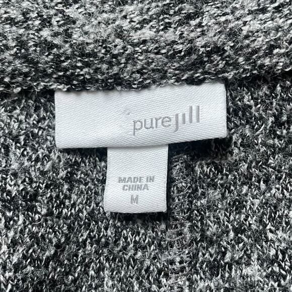 Pure J.Jill Marled Wool Blend Sweater Jacket Sz M - Picture 6 of 7